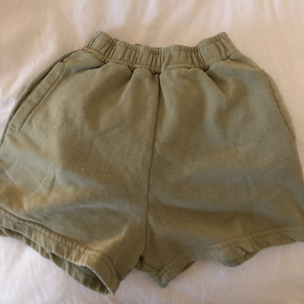 Green PLT sweat shorts